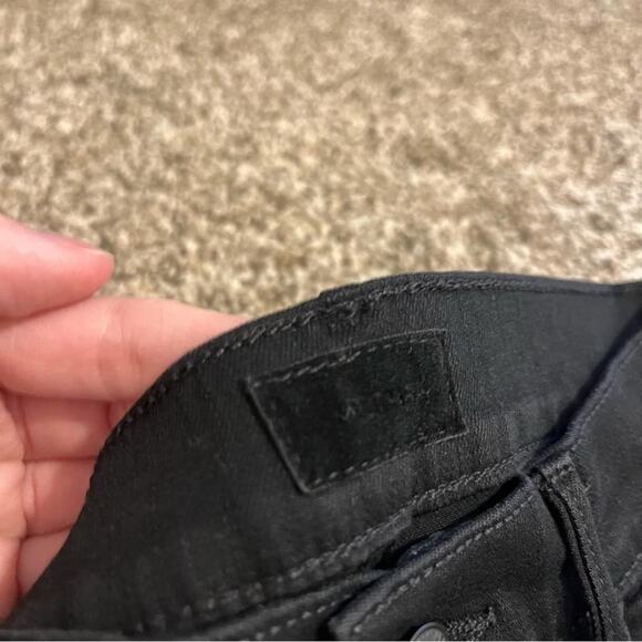 Mother The Cha Cha Fray Black Cropped Bell Flare Jeans Women’s Size 24 - Picture 6 of 15